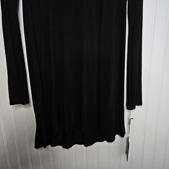 Michael Lauren Womens Black Kyle Core V-Neck Dress Size XS Soft Jersey Knit Mini - Picture 4 of 11